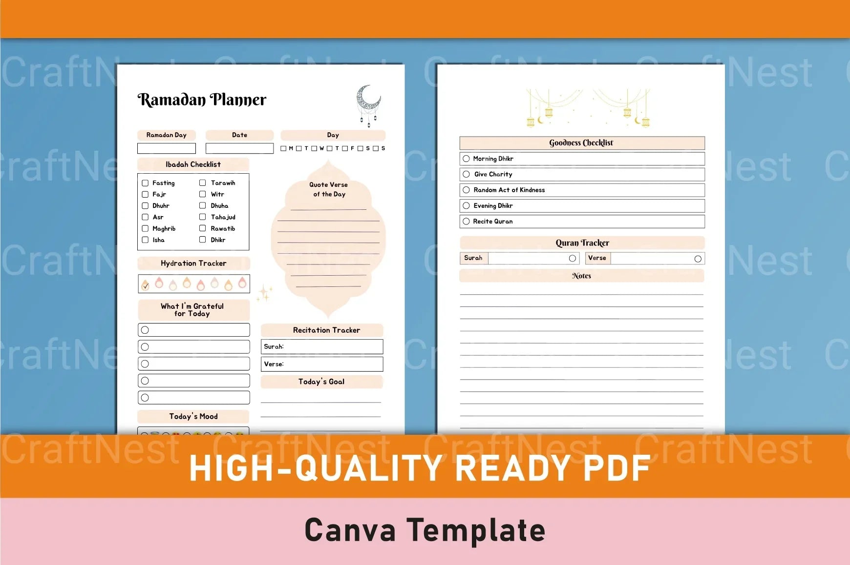 Ramadan Planner: Organize Your Month Effectively - CraftNest - Digital Crafting and Art