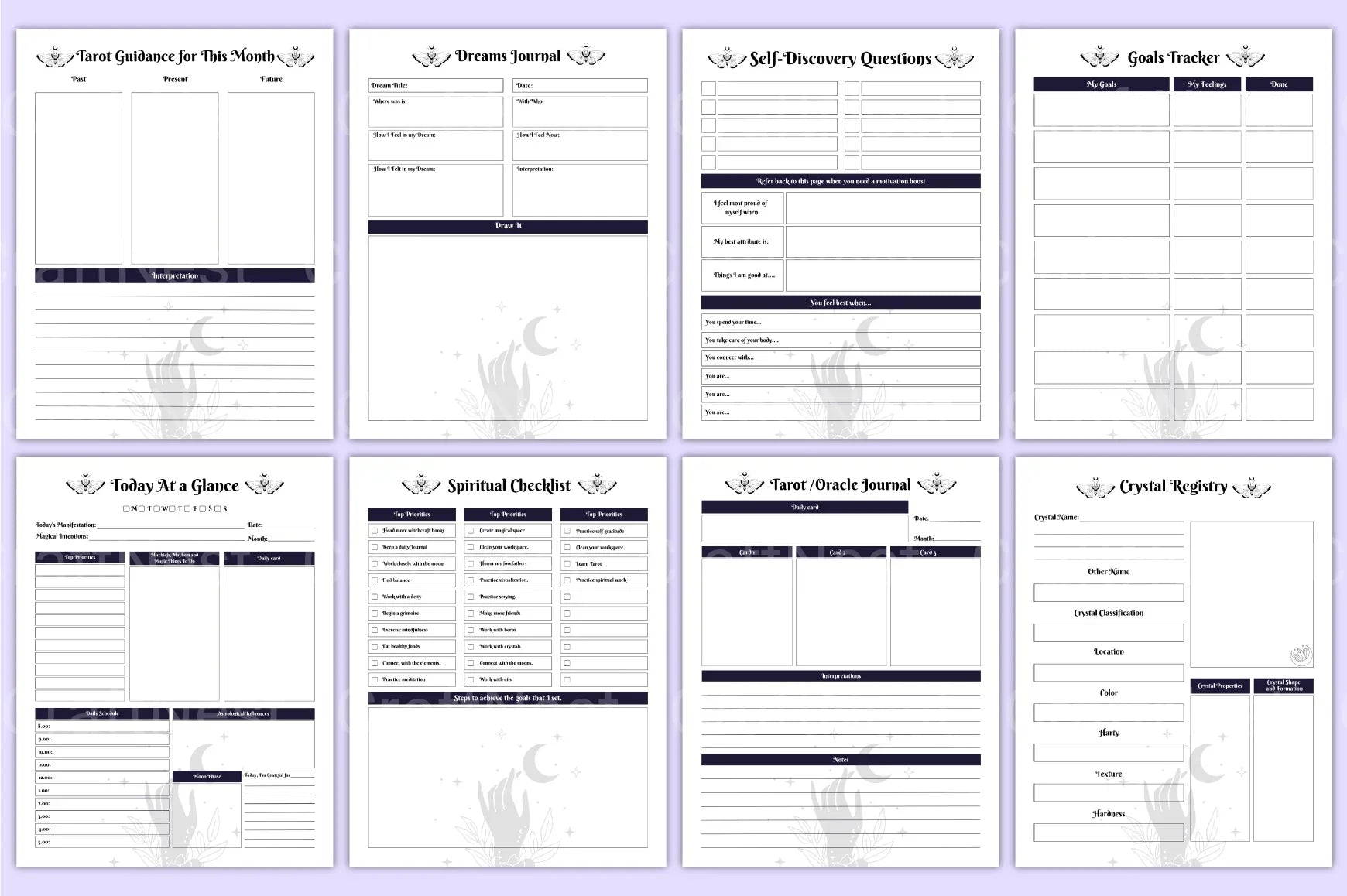 Magical Moon Tarot Deck - CraftNest - Digital Crafting and Art