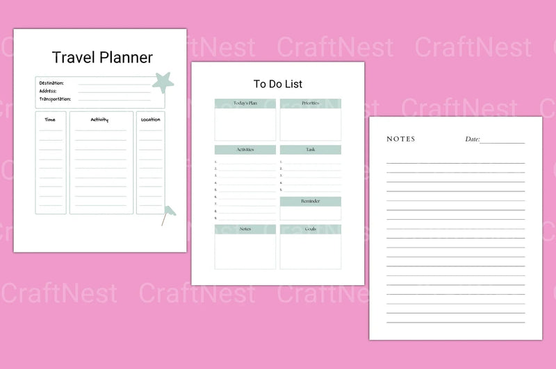 Travel Planner Guide - CraftNest - Digital Crafting and Art