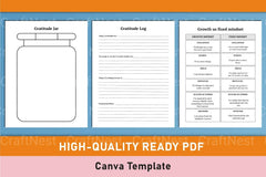 Self Care Wellness Planner for Personal Growth - CraftNest - Digital Crafting and Art