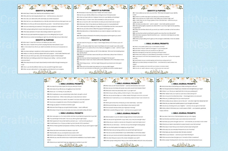 500 Bible Prompts for Inspiration - CraftNest - Digital Crafting and Art