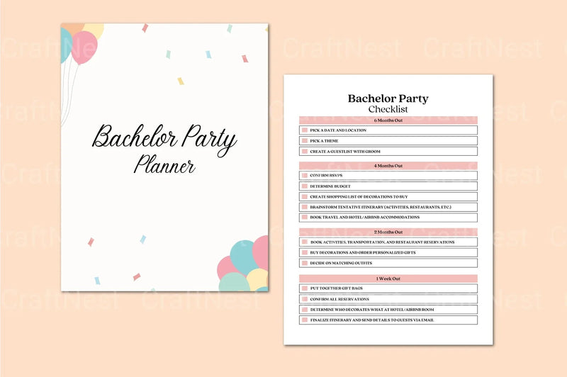 Bachelor Party Planner - CraftNest - Digital Crafting and Art