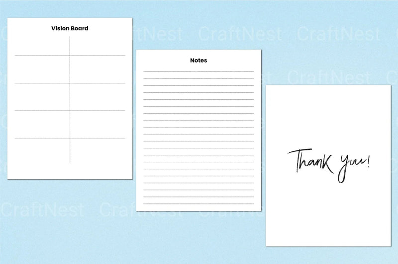 Vision Board Planner Template Canva - CraftNest - Digital Crafting and Art