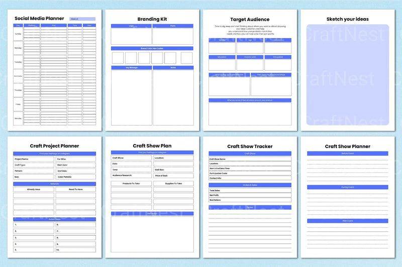 Craft Handmade Business Planner - CraftNest - Digital Crafting and Art