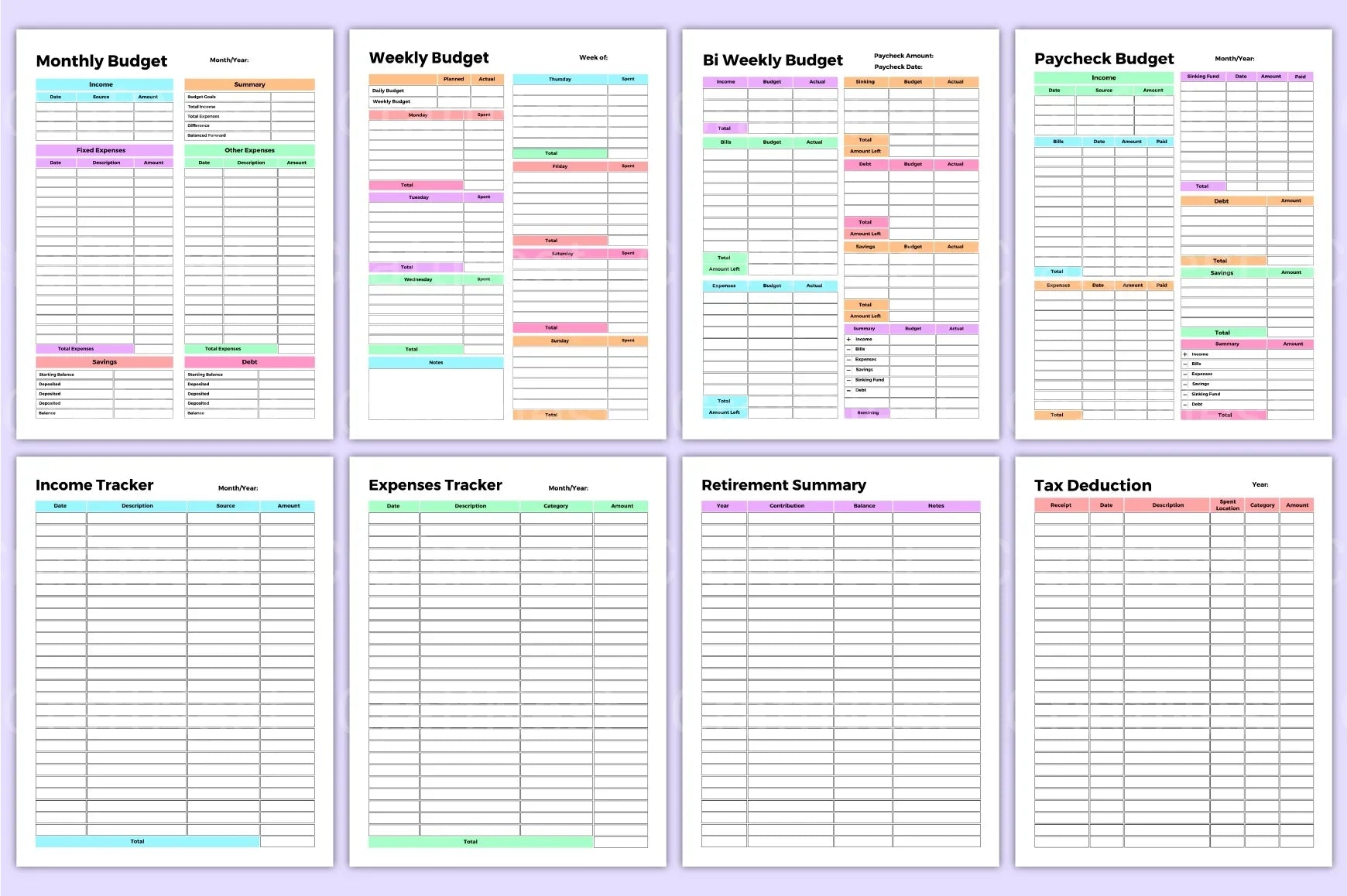 Financial Management Tracker Tool - CraftNest - Digital Crafting and Art