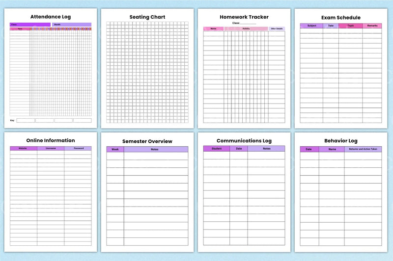 Teacher Record Book for Effective Classroom Management - CraftNest - Digital Crafting and Art