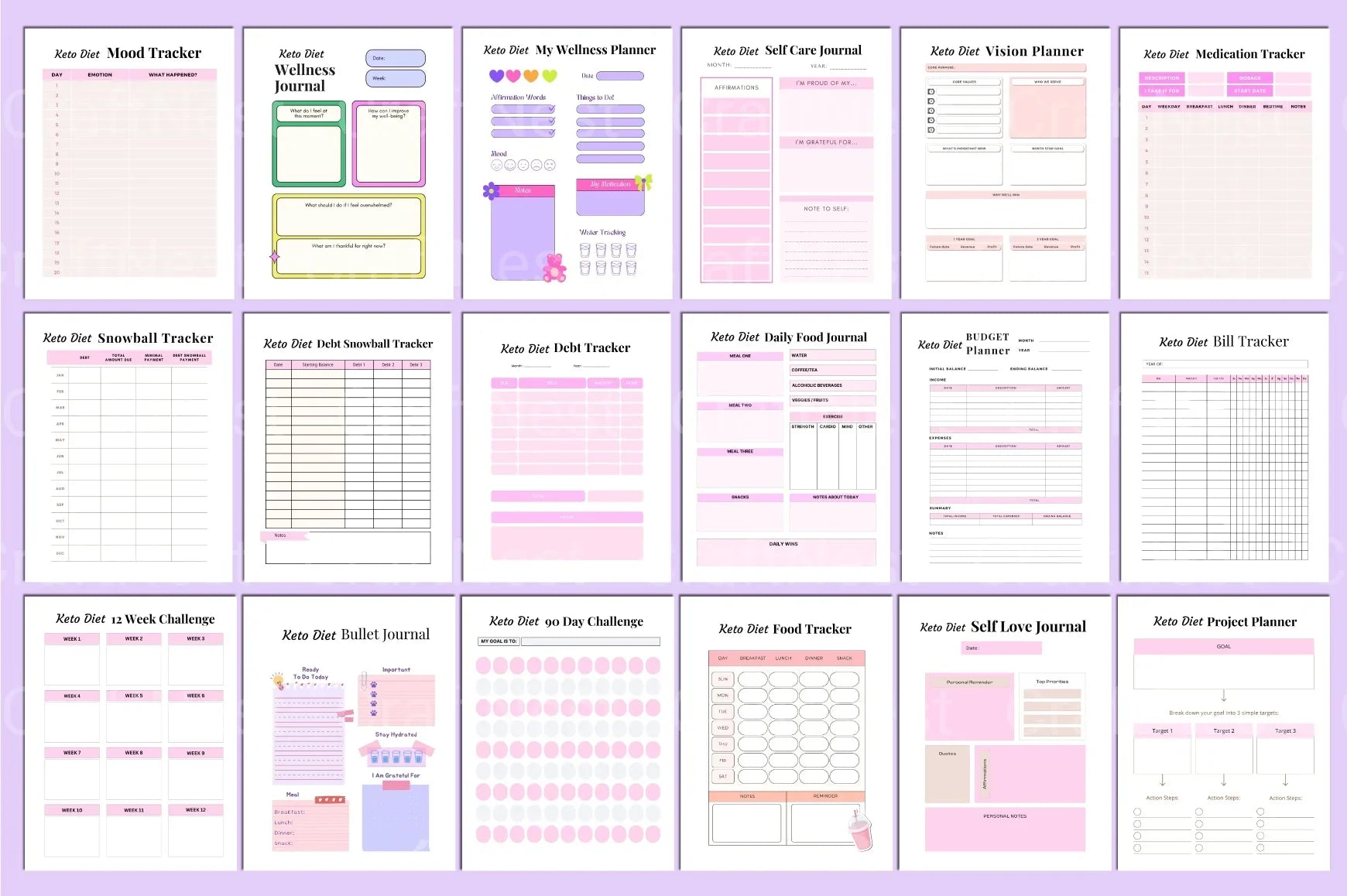 Keto Diet Planner for Effective Weight Loss - CraftNest - Digital Crafting and Art