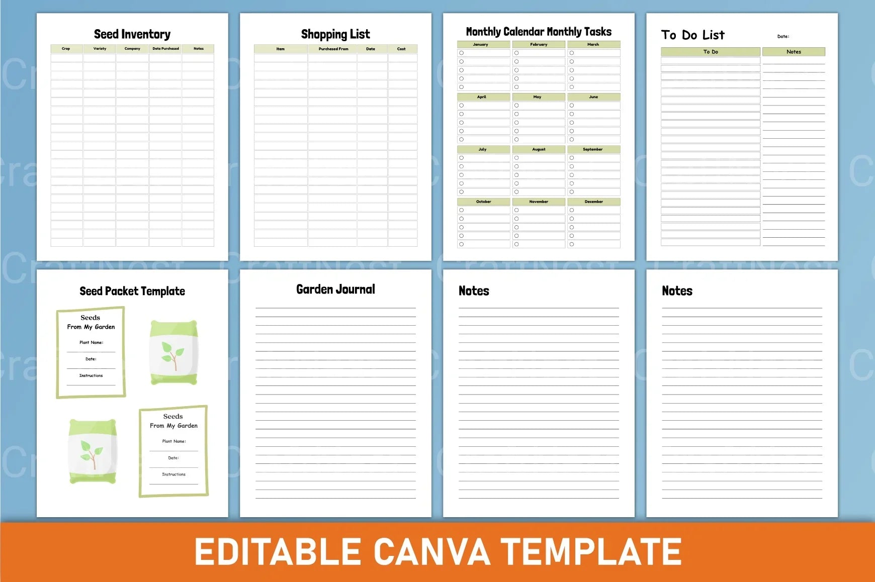 Seed Starting Planner Guide - CraftNest - Digital Crafting and Art