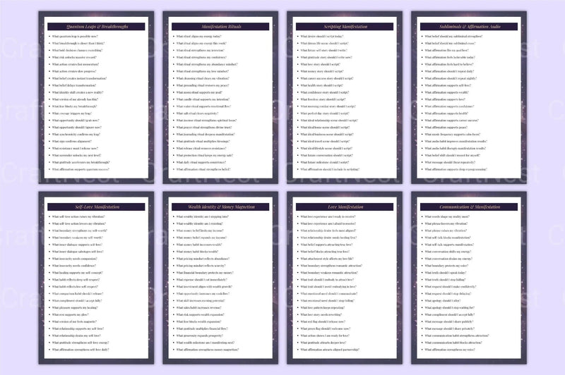 Manifestation Attraction Prompts for Success - CraftNest - Digital Crafting and Art