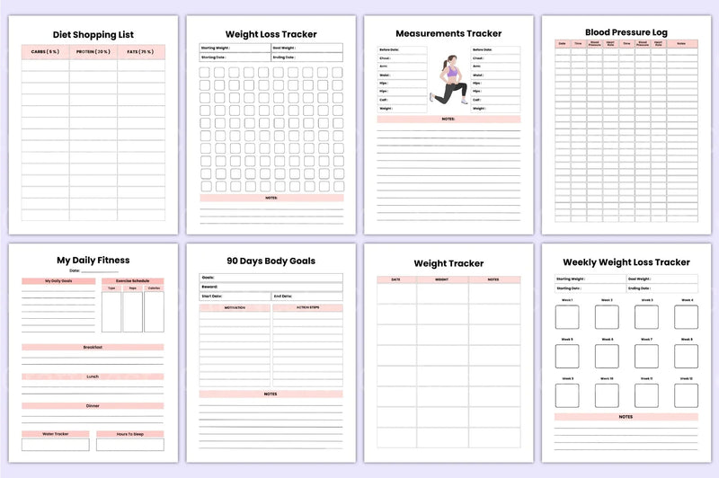 Weight Loss Planner - CraftNest - Digital Crafting and Art