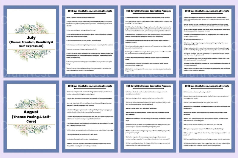 Mindfulness Journaling Prompts for Daily Reflection - CraftNest - Digital Crafting and Art