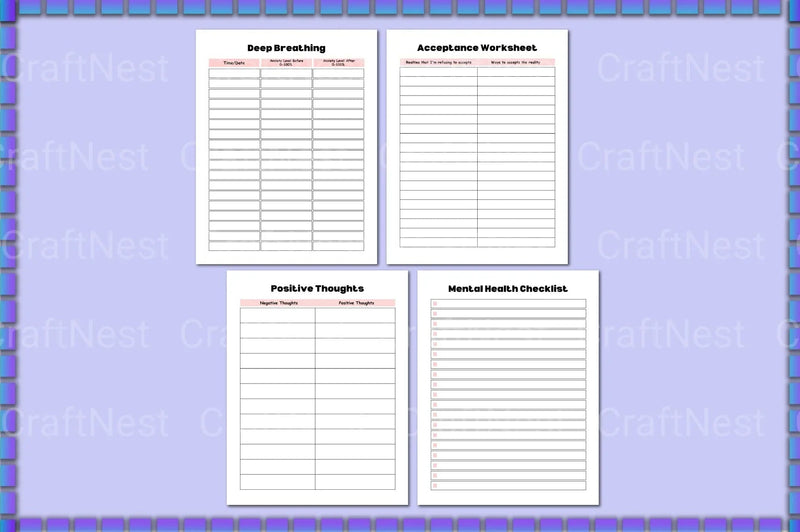 ADHD Mental Health Planner for Improved Focus - CraftNest - Digital Crafting and Art