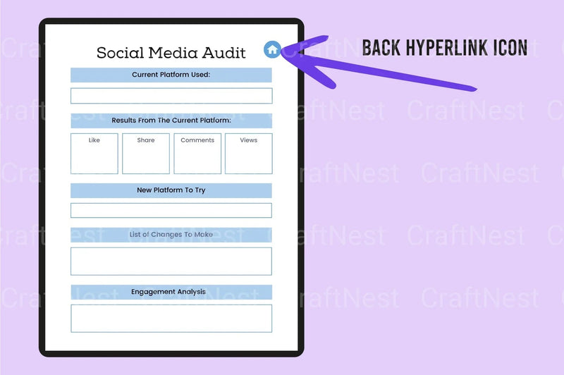 Social Media Planner Template - CraftNest - Digital Crafting and Art