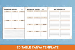 Pet Care Planner: Organize Your Pet's Needs - CraftNest - Digital Crafting and Art