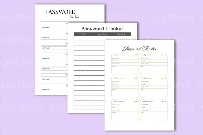 Password Tracker Tool - CraftNest - Digital Crafting and Art