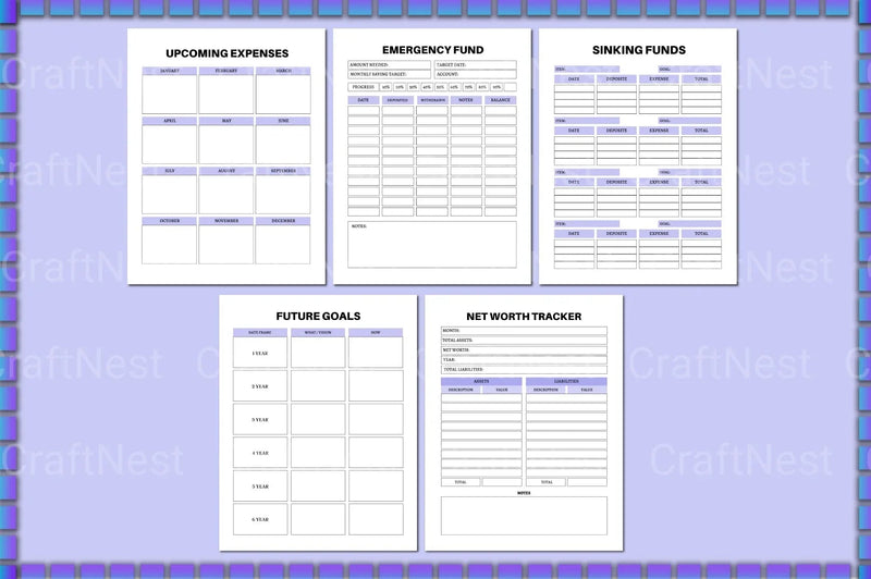 Budget Financial Planner - CraftNest - Digital Crafting and Art