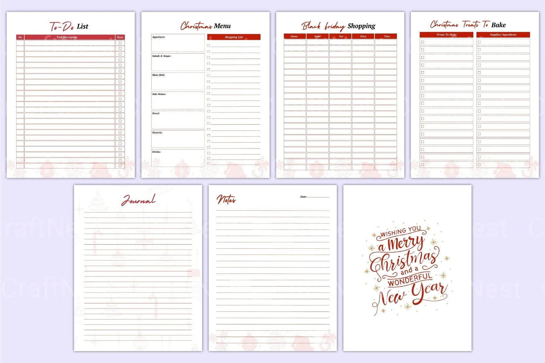 Christmas Planner Guide - CraftNest - Digital Crafting and Art