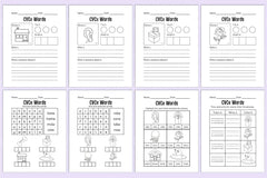Kindergarten CVCE Workbook for Early Literacy Skills - CraftNest - Digital Crafting and Art