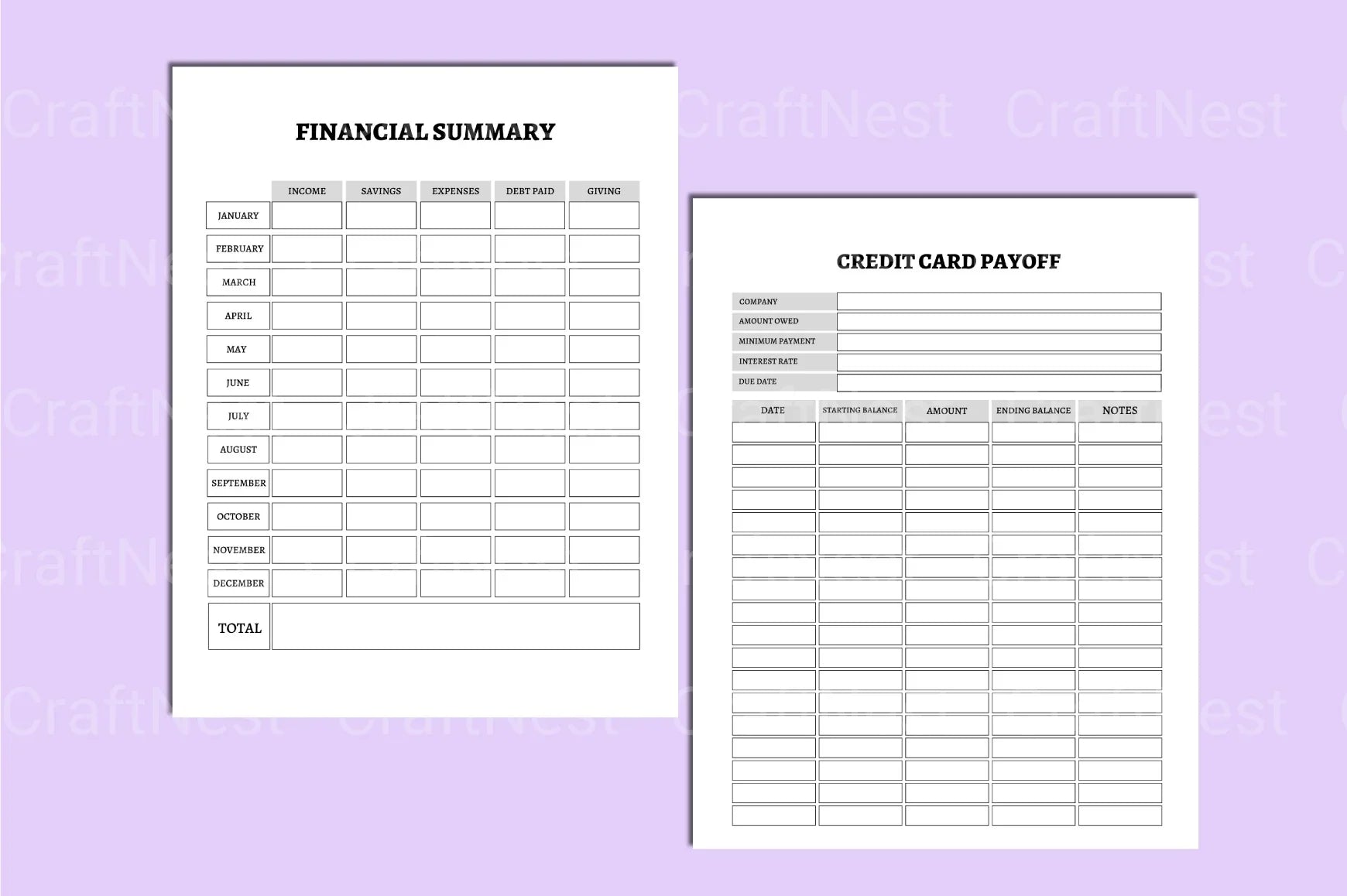 Money Mindset Planner for Financial Success - CraftNest - Digital Crafting and Art