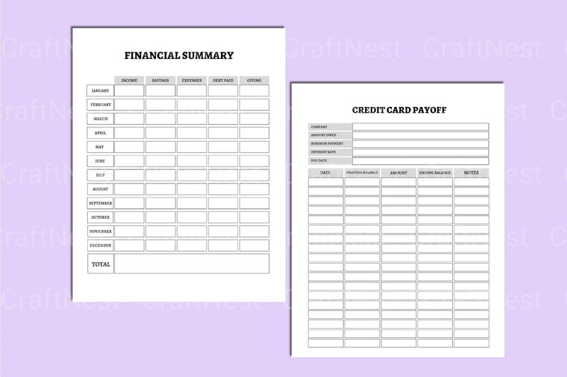 Money Mindset Planner for Financial Success - CraftNest - Digital Crafting and Art