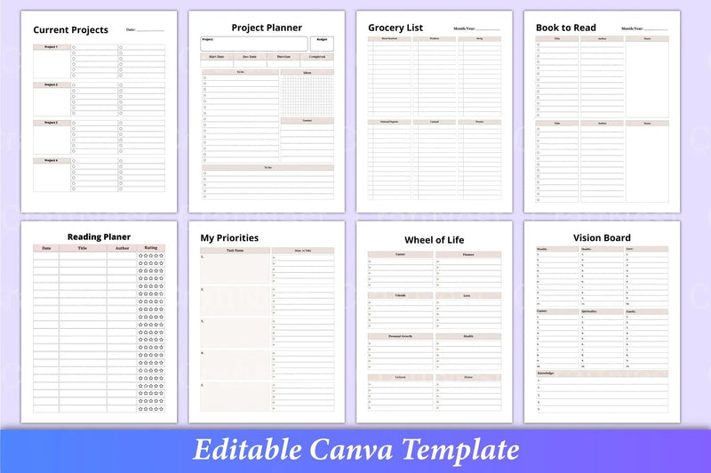 Ultimate Planner Template Canva - CraftNest - Digital Crafting and Art