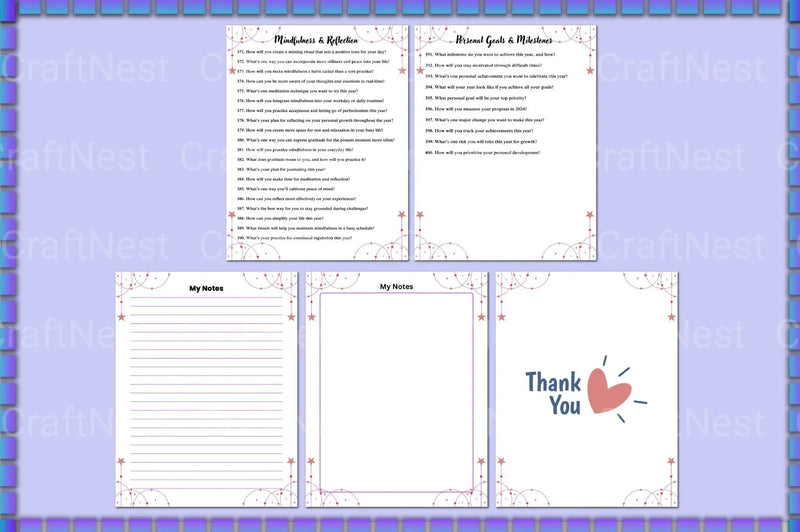 New Year Planner Prompts for Goal Setting - CraftNest - Digital Crafting and Art