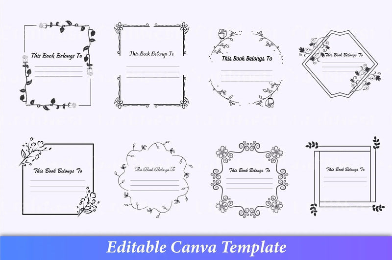 Personalized Book Ownership Label - CraftNest - Digital Crafting and Art