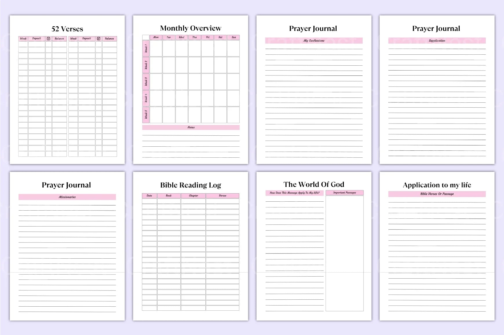 Bible Study Planner Template - CraftNest - Digital Crafting and Art