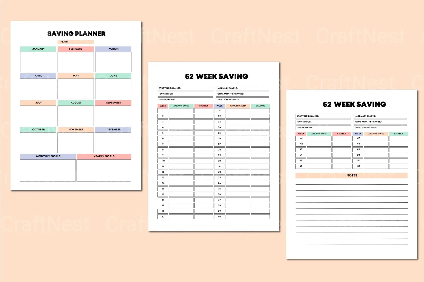 Rainbow Budget Planner for Effective Financial Management - CraftNest - Digital Crafting and Art