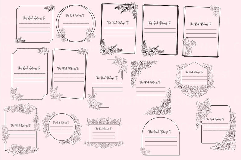 This Book Belongs To: Personalized Bookplate Design - CraftNest - Digital Crafting and Art