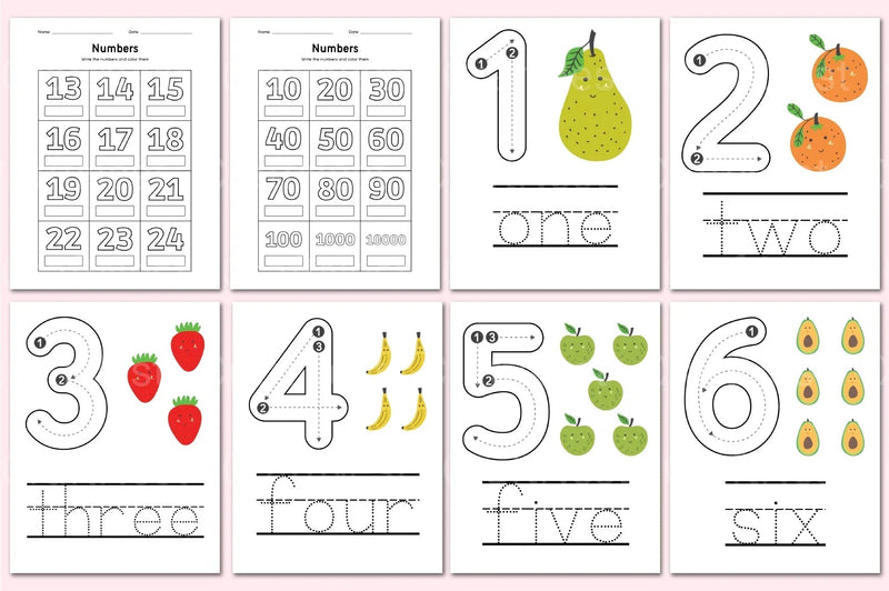 Dot the Numbers Workbook for Kids - CraftNest - Digital Crafting and Art