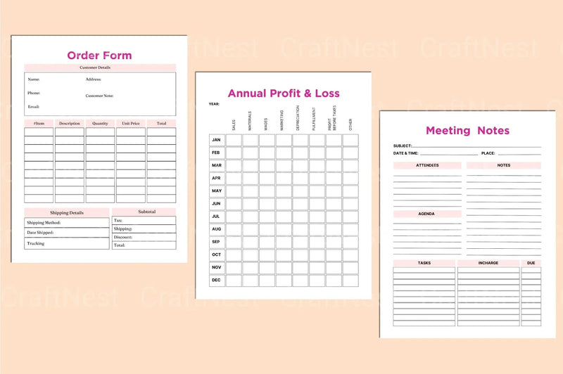 Side Hustle Planner - CraftNest - Digital Crafting and Art