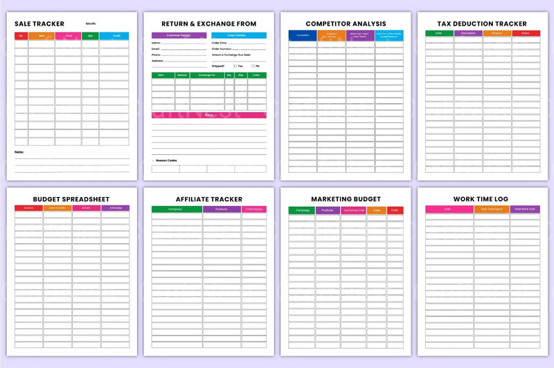 Business Management Organizer - CraftNest - Digital Crafting and Art