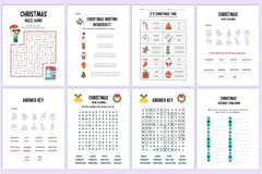 Kindergarten Christmas Workbook - CraftNest - Digital Crafting and Art