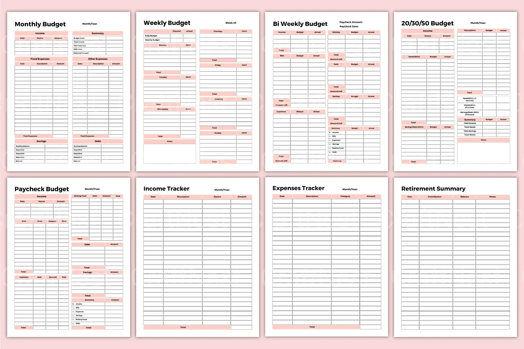 Budget Expense Tracker Tool - CraftNest - Digital Crafting and Art