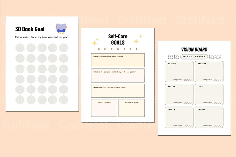 Goal Planning Workbook for Success - CraftNest - Digital Crafting and Art