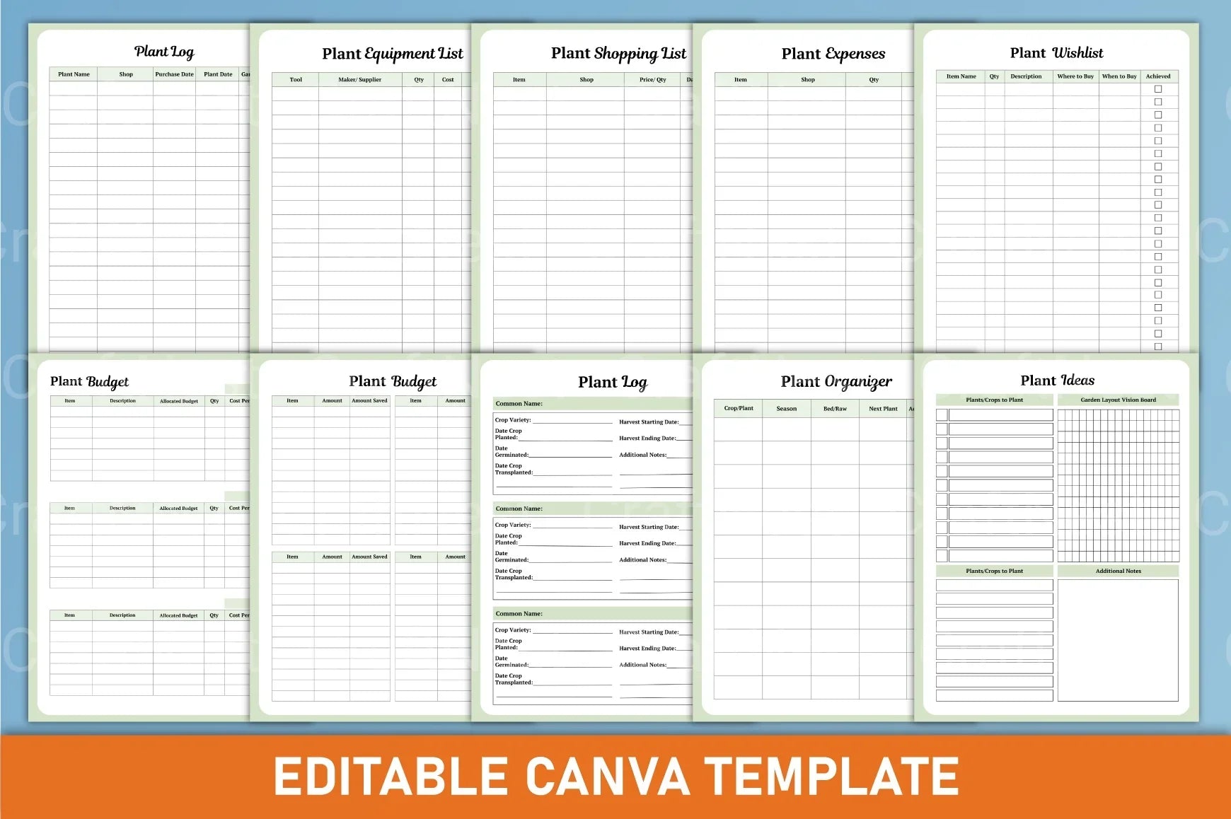 Home Plant Care Planner Template - CraftNest - Digital Crafting and Art