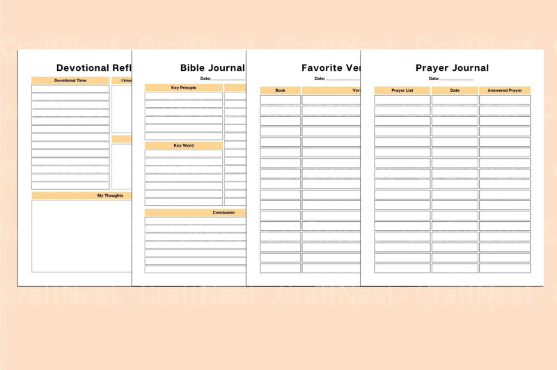 Devotional Planner for Spiritual Growth - CraftNest - Digital Crafting and Art