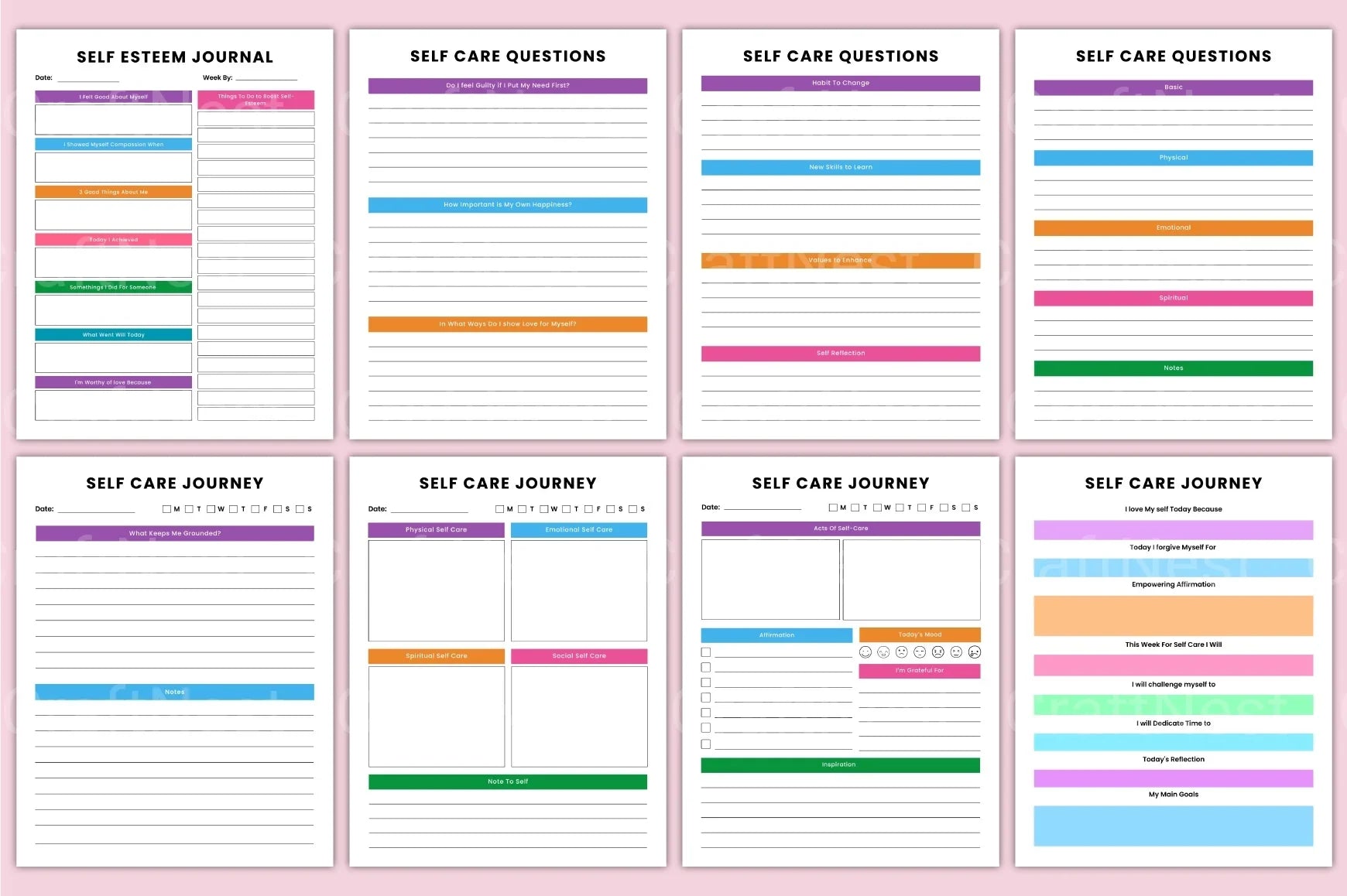Self Care Growth Guide - CraftNest - Digital Crafting and Art