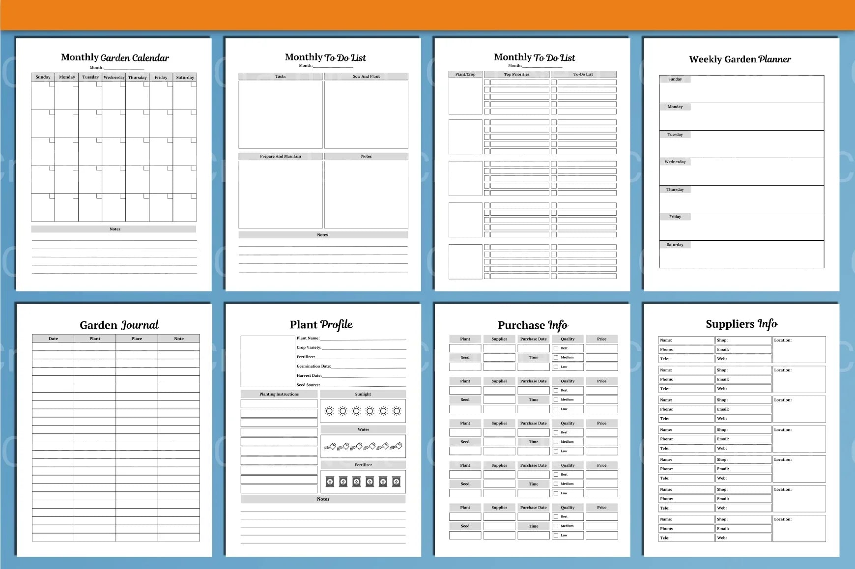 Garden Planner Canva Template - CraftNest - Digital Crafting and Art