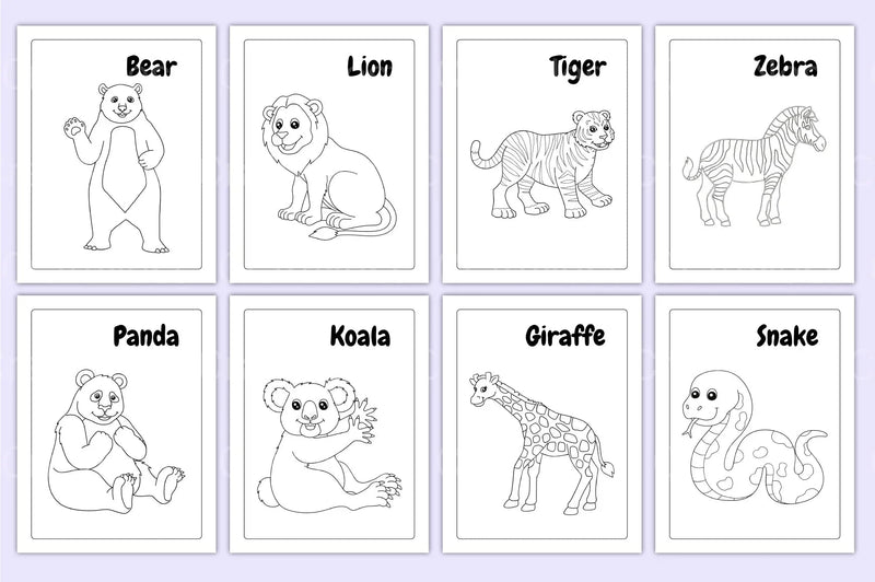 Animal Coloring Activity Book for Kids - CraftNest - Digital Crafting and Art