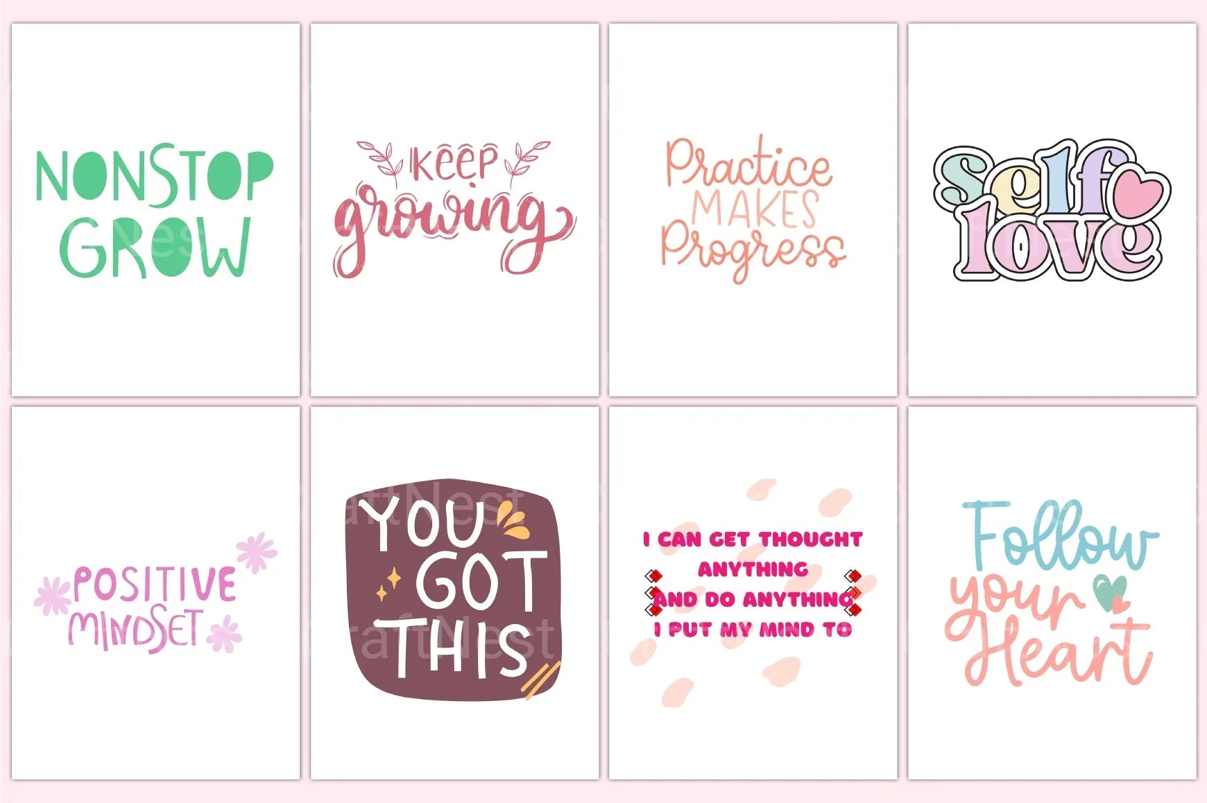 Kids Positive Affirmations Canva Template - CraftNest - Digital Crafting and Art