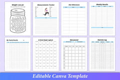 Keto Diet Planner Canva Interior - CraftNest - Digital Crafting and Art