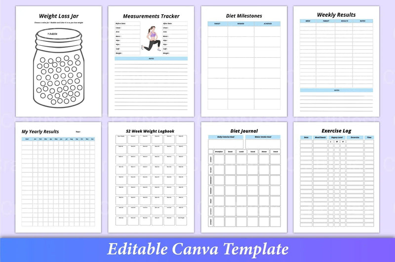 Keto Diet Planner Canva Interior - CraftNest - Digital Crafting and Art