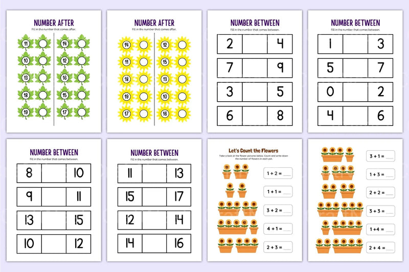 Kindergarten Numbers Workbook for Early Learning - CraftNest - Digital Crafting and Art