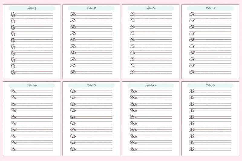 Cursive Letter Workbook for Handwriting Practice - CraftNest - Digital Crafting and Art