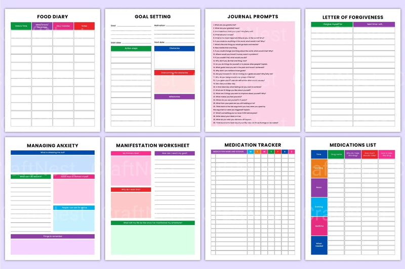 Mental Health Workbook for Personal Growth - CraftNest - Digital Crafting and Art