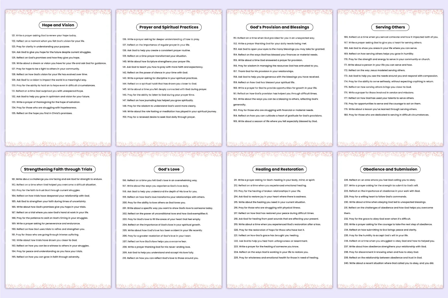 Prayer Prompts for Spiritual Growth - CraftNest - Digital Crafting and Art