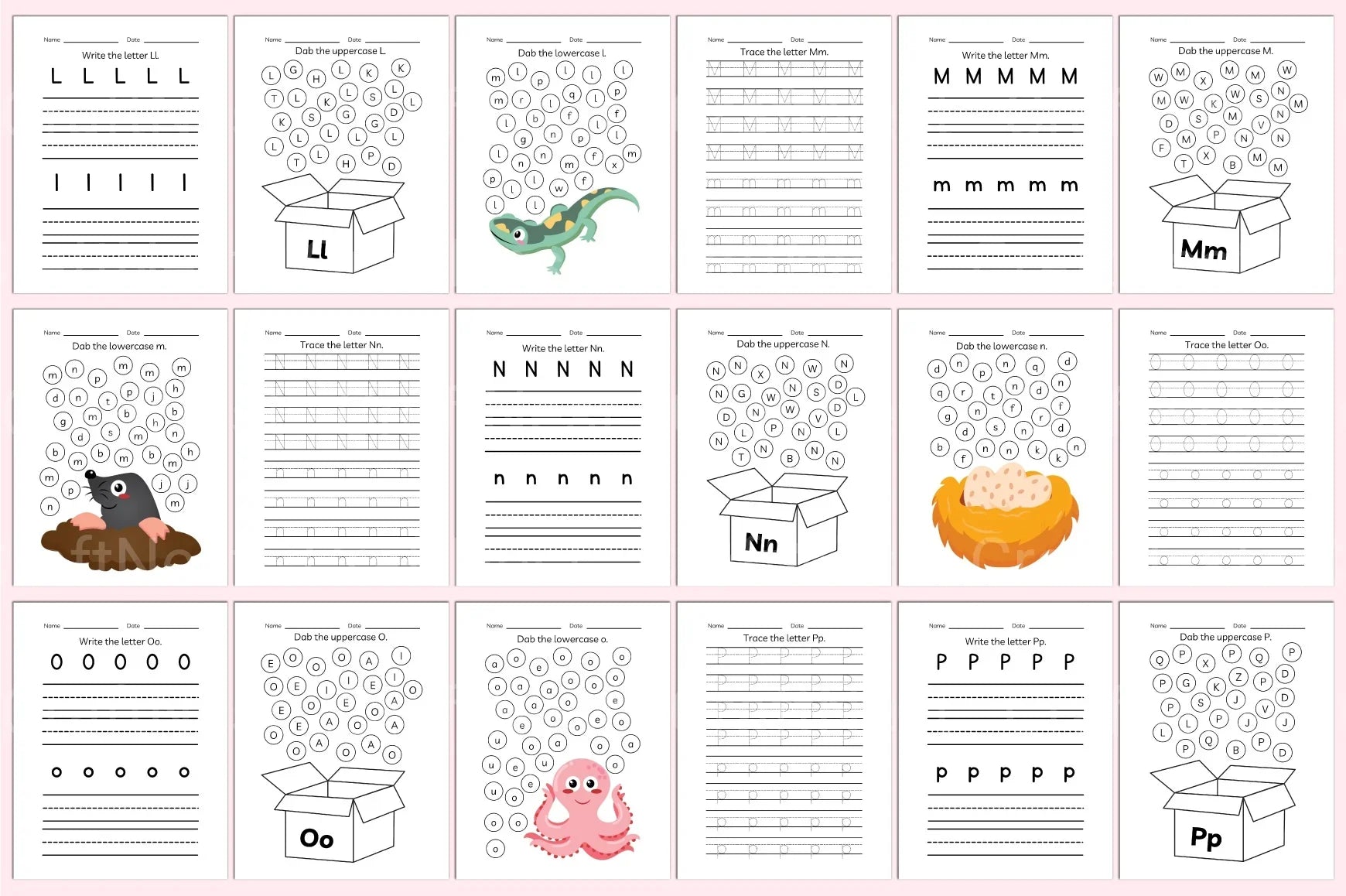 Preschool Alphabet Workbook for Early Learning - CraftNest - Digital Crafting and Art