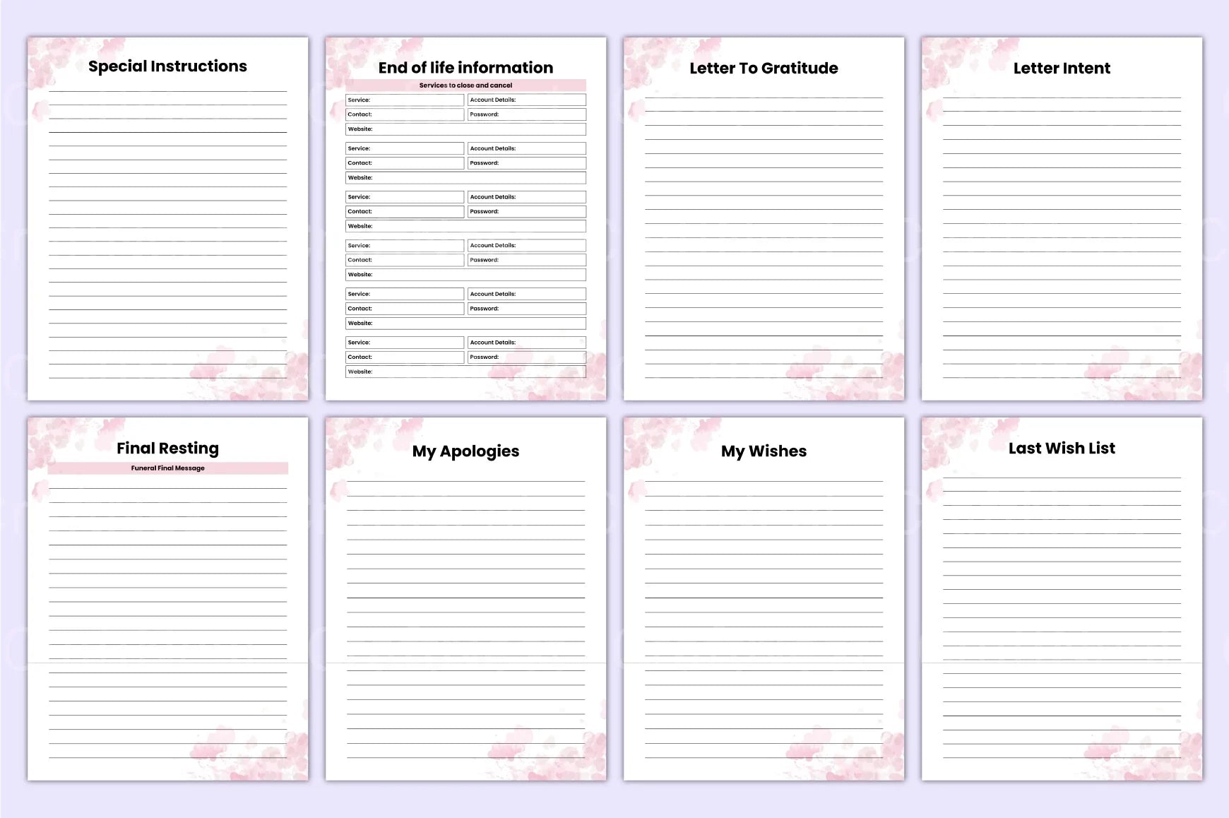 End of Life Planner Guide - CraftNest - Digital Crafting and Art